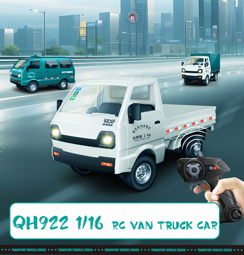 Landi QH922 RTR 1/16 2.4G RWD RC Car Simulation Van Drift Truck Sound LED Light banner 1