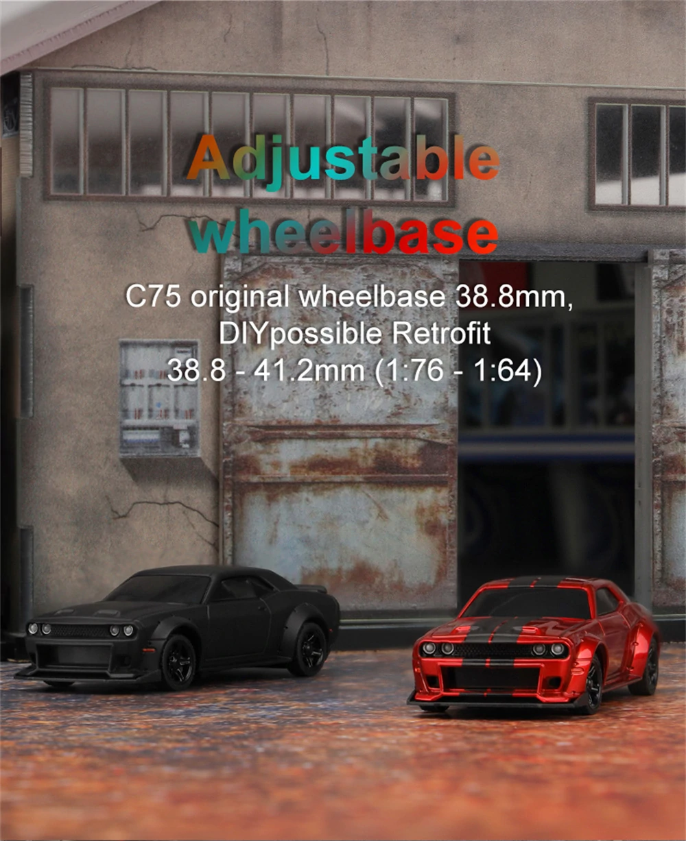 Turbo Racing C75 RTR 1/76 2.4G RWD Mini Drift RC Car Sports Truck LED Lights Ful banner 3