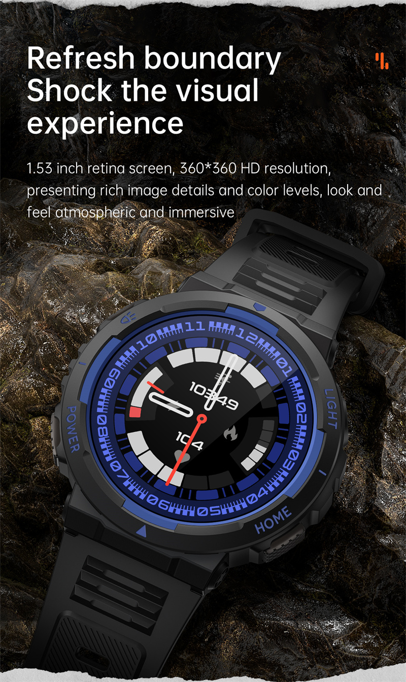 KT75 Smart Watch - 1.53" HD Screen, Strong Flashlight, Bluetooth Call, Heart Rat banner 2