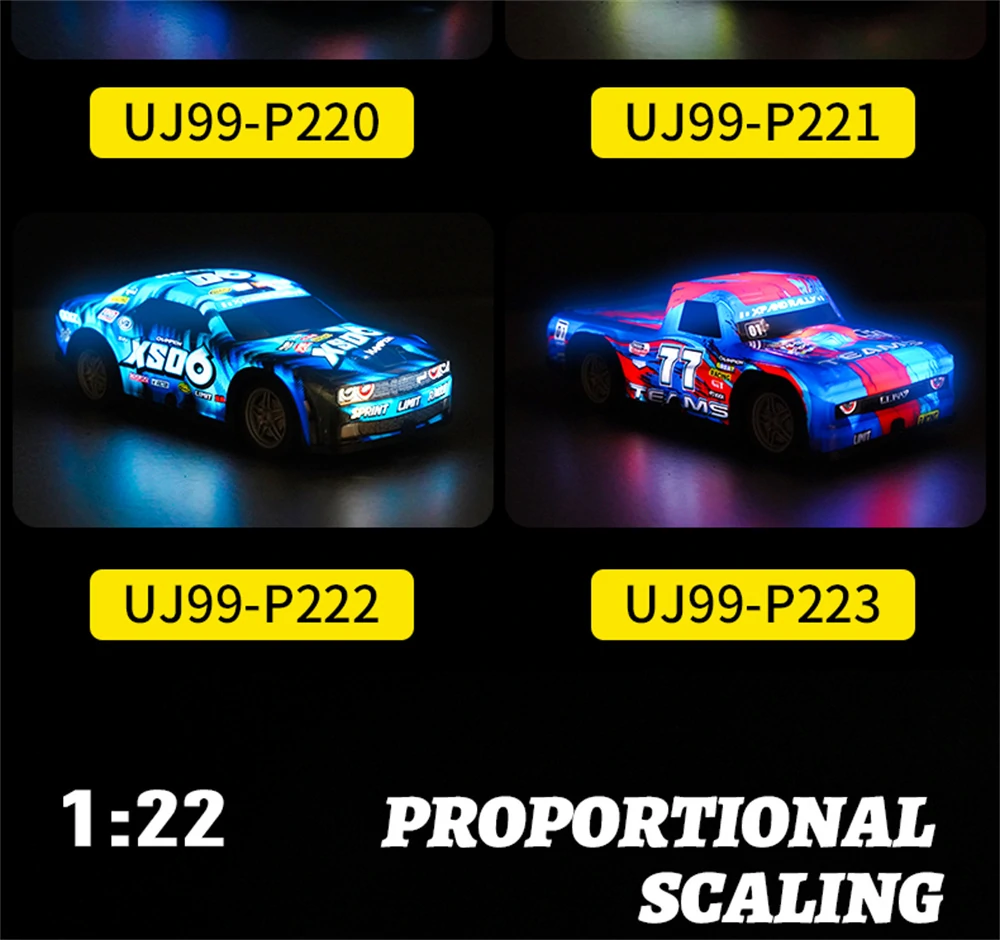 KYAMRC P220/221/222/223 1/22 27MHZ RWD Drift RC Car LED Light High Speed Racing banner 3