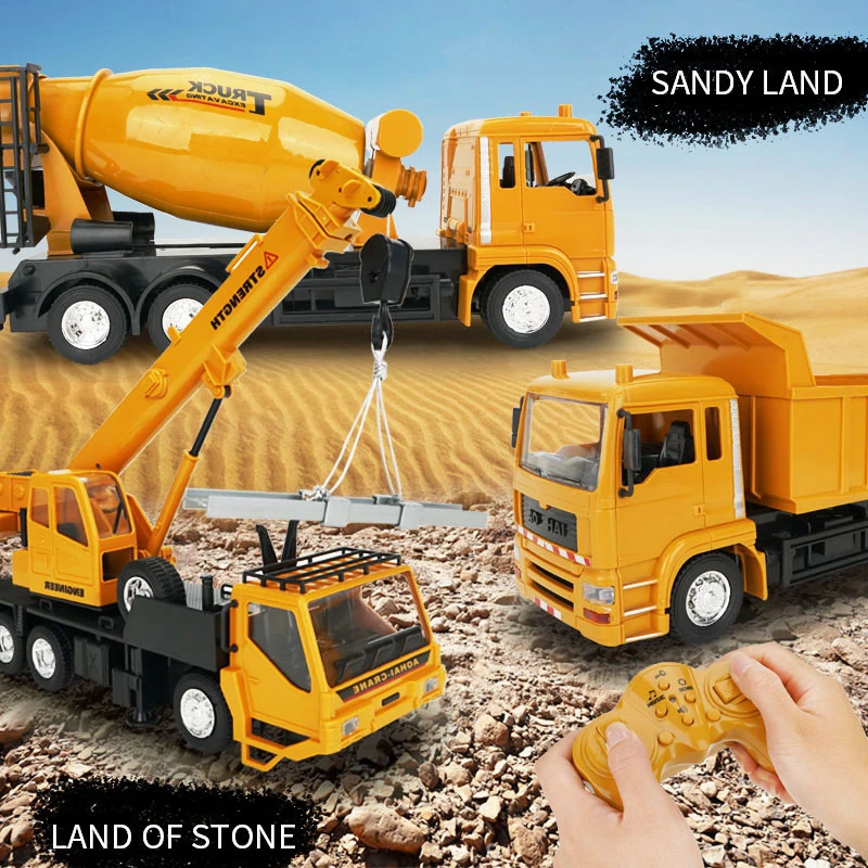 3824 1/24 10CH RC Car Truck Dump Remote Control Construction Children's Engineer banner 2