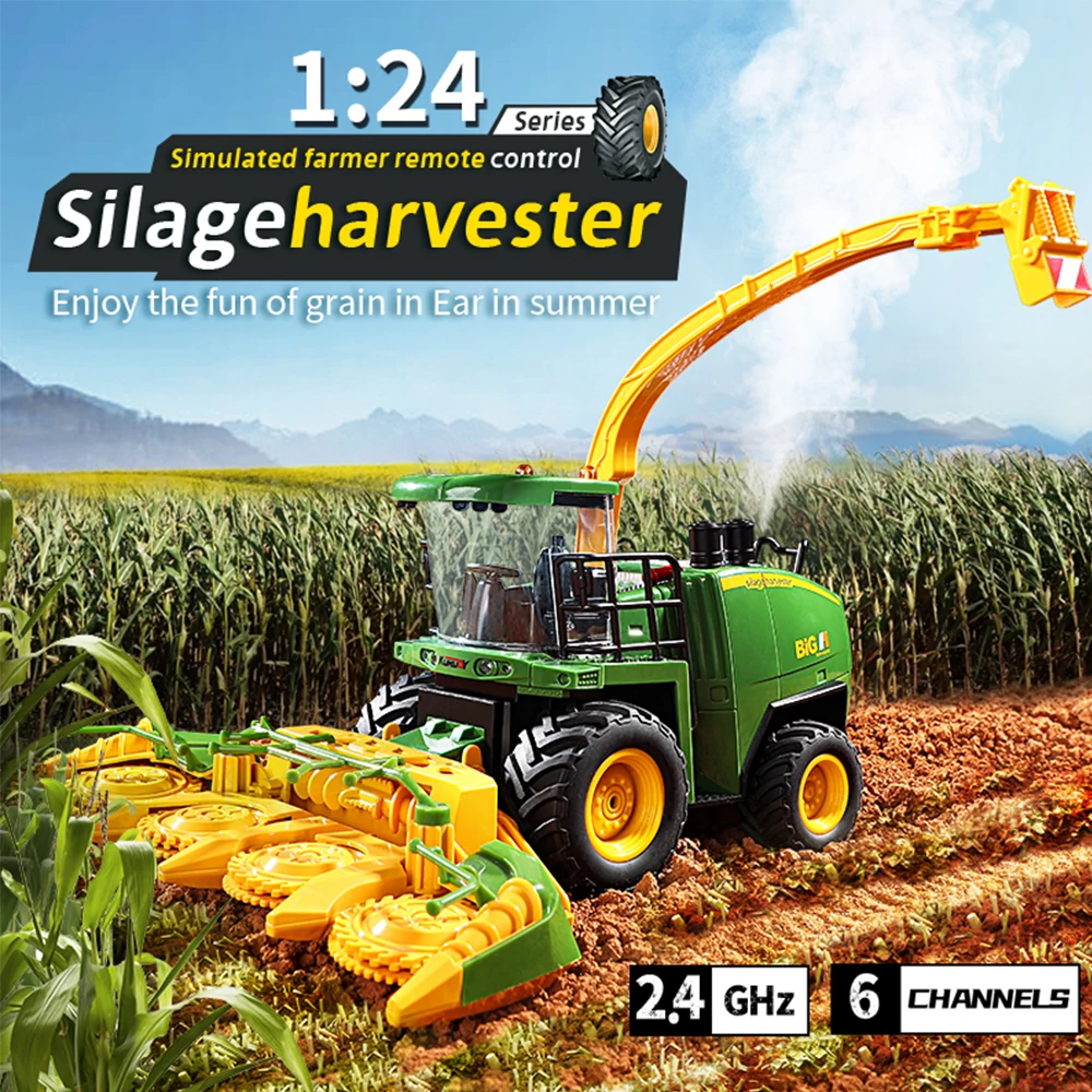KORODY 6602 RTR 1/24 2.4G 6CH RC Car Harvester Truck Remote Control Farmer Model banner 1