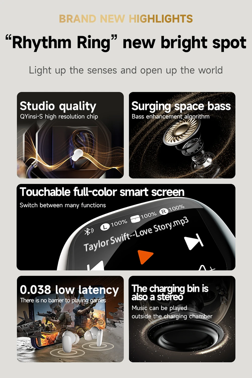 BlitzWolf® BW-FYE16 Plus TWS Earbuds - LED Screen, Bluetooth, Active Noise Cance banner 1