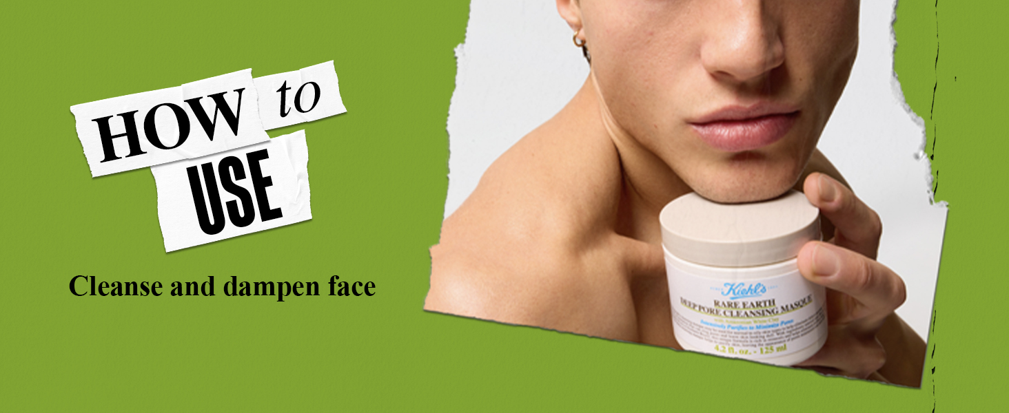 Kiehl's Rare Earth Deep Pore Cleansing Mask, Pore-Minimizing Face Mask banner 5