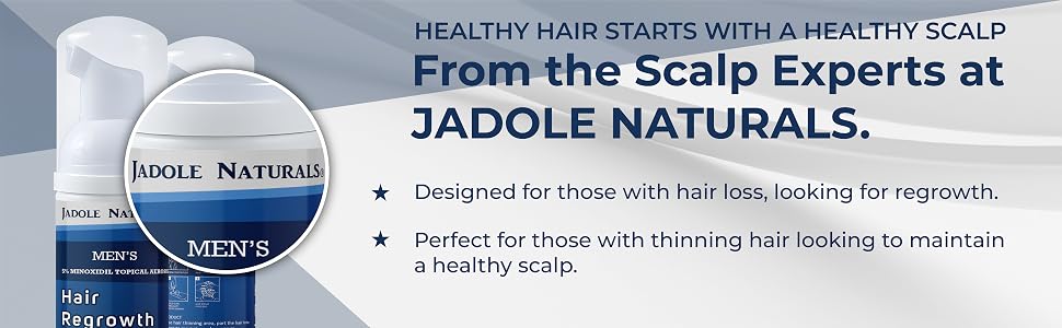 Jadole Naturals Men's 5% Minoxidil Foam- 3 x 60ml | Hair Regrowth Treatment for banner 4