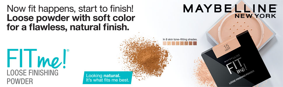 MAYBELLINE Fit Me Loose Finishing Powder, Medium Deep, 0.7 Ounce banner 1