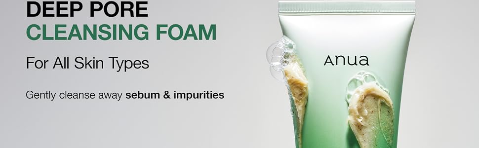 ANUA Heartleaf Quercetinol Pore Deep Cleansing Foam, Facial Cleanser, for Double banner 2