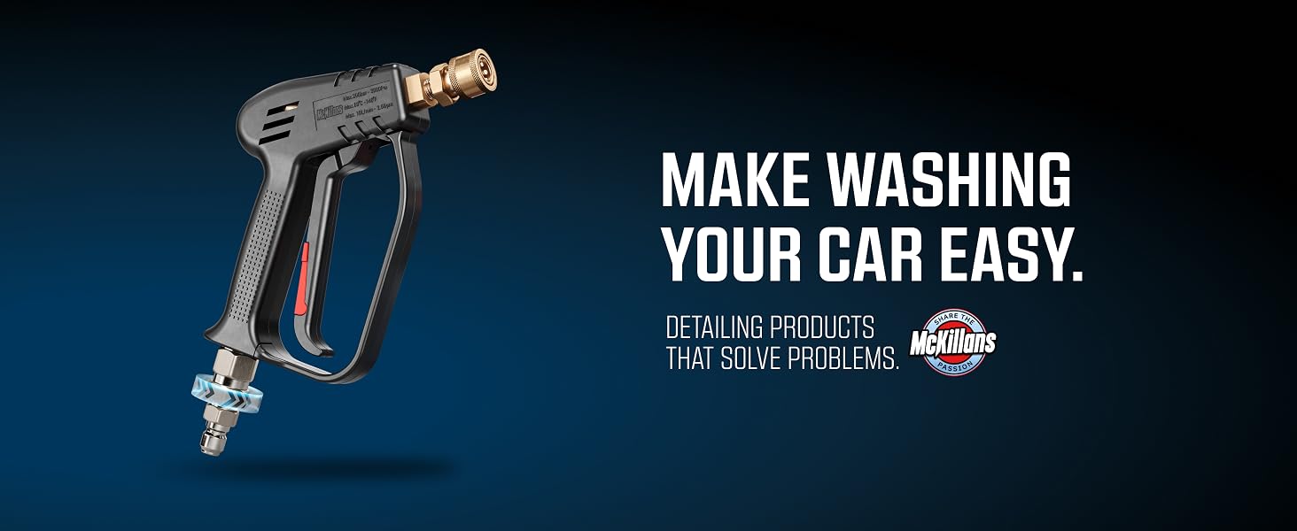 McKillans Short Pressure Washer Gun with Swivel - High Pressure Water Handle wit banner 1