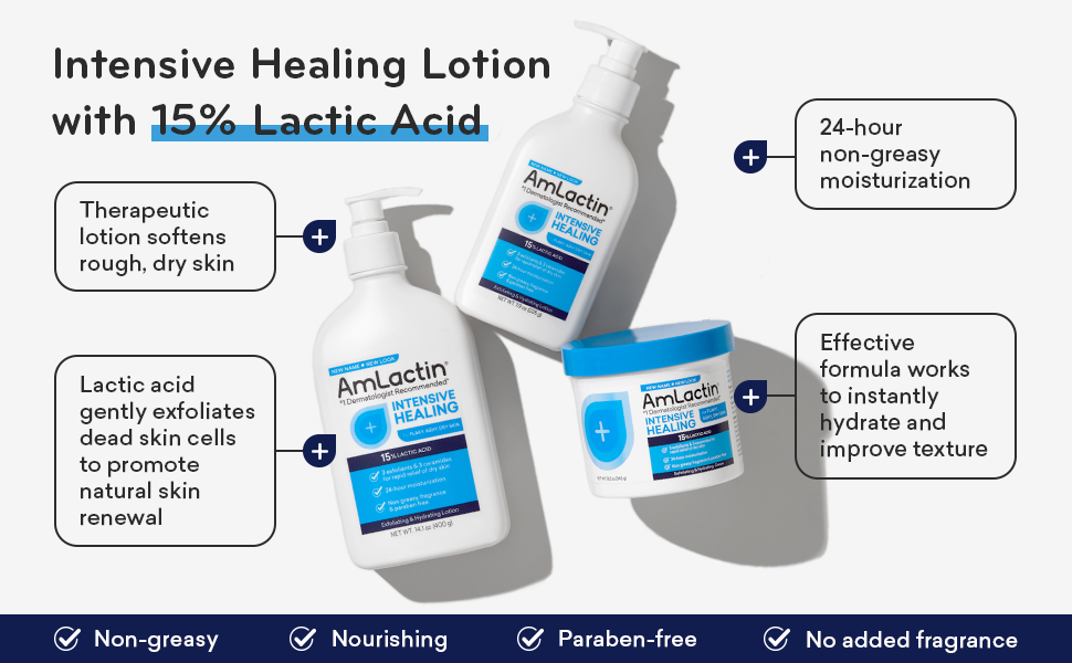 AmLactin Rapid Relief Restoring Body Lotion for Dry Skin – 7.9 oz Pump Bottle – banner 2
