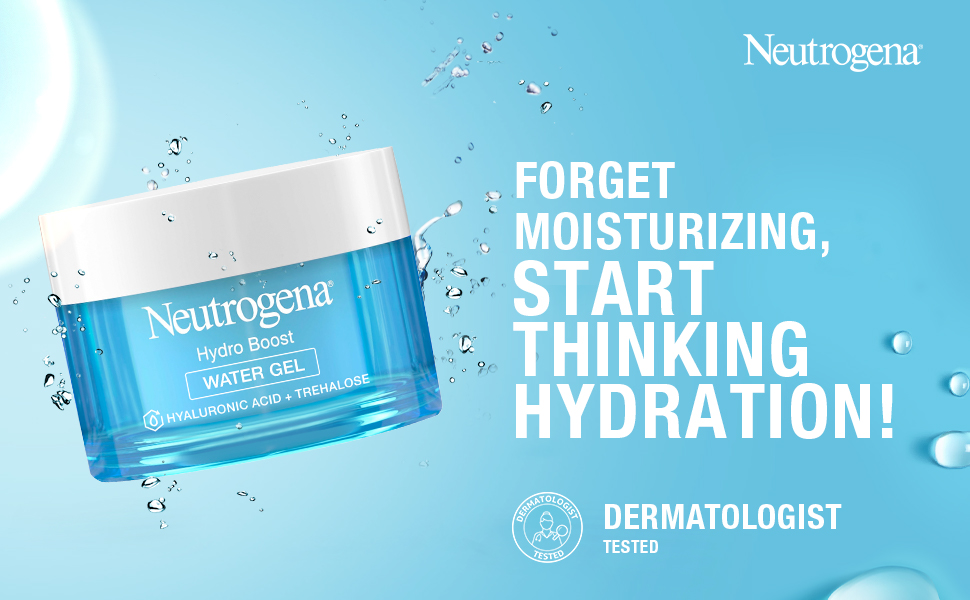 Neutrogena Hydro Boost Water Gel Face Moisturizer, Lightweight & Oil-Free, for N banner 1