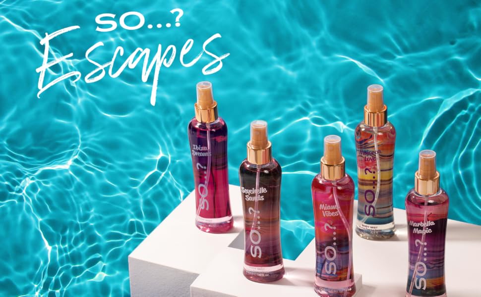 So…? Summer Escapes Ibiza Dreams Body Mist for Women – Luxuriously Long-Lasting banner 1