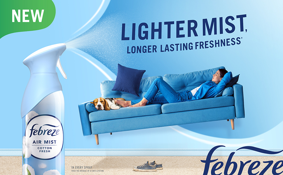 Febreze Air Freshener Room & Bathroom Spray – Blossom and Breeze Scent, 185ml banner 1