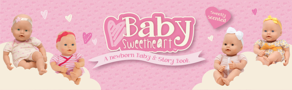Baby Sweetheart by Battat – Bed Time 12-inch Soft-Body Newborn Baby Doll with Ea banner 1
