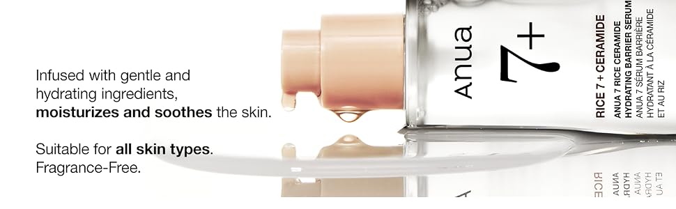 ANUA Rice Ceramide 7 Hydrating Barrier Serum, Brightening, Hydrating Serum for F banner 3