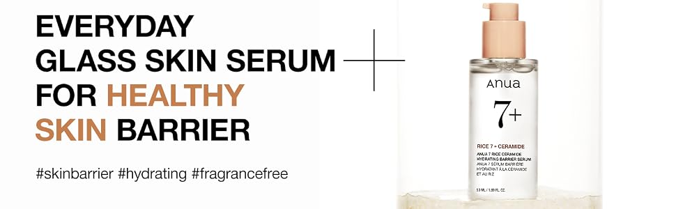 ANUA Rice Ceramide 7 Hydrating Barrier Serum, Brightening, Hydrating Serum for F banner 1