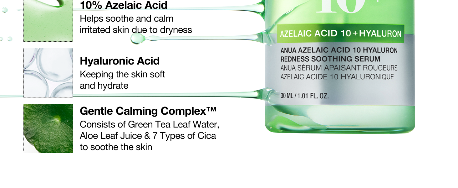 Anua Azelaic Acid 10 Hyaluron Redness Soothing Serum, Facial Serum for Sensitive banner 3