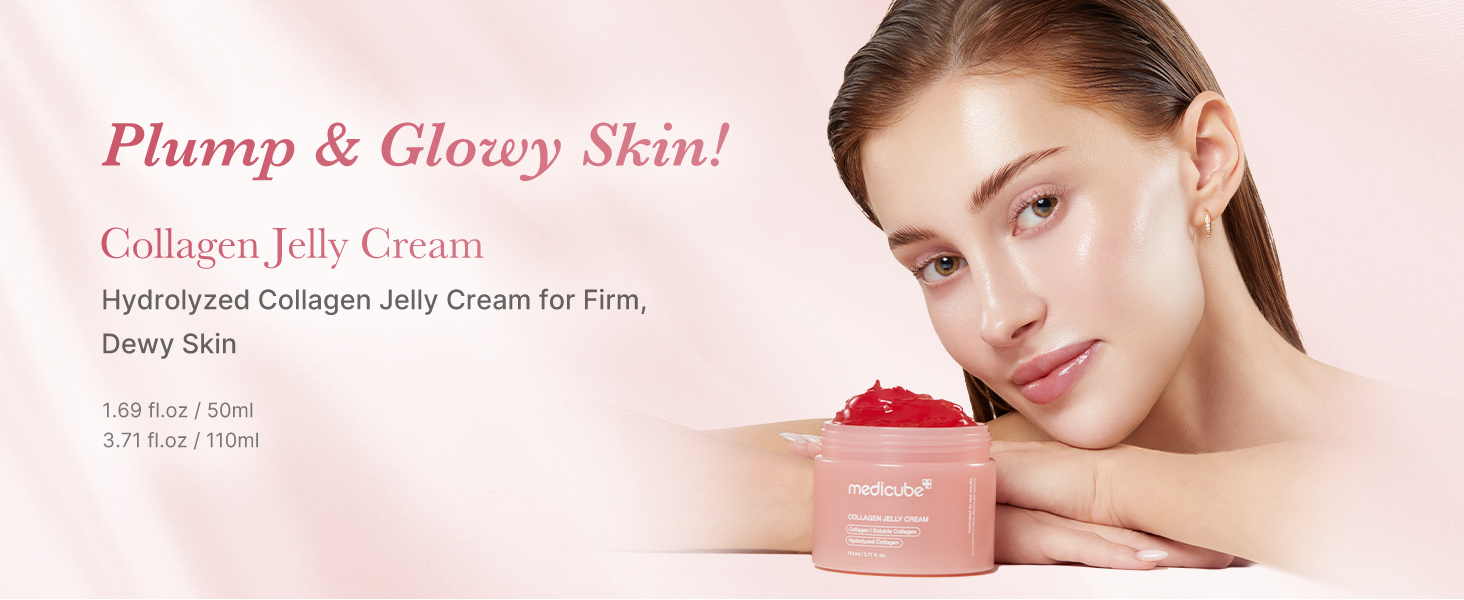 medicube Collagen Jelly Cream- Niacinamide & Freeze-Dried Hydrolyzed Collagen - banner 1