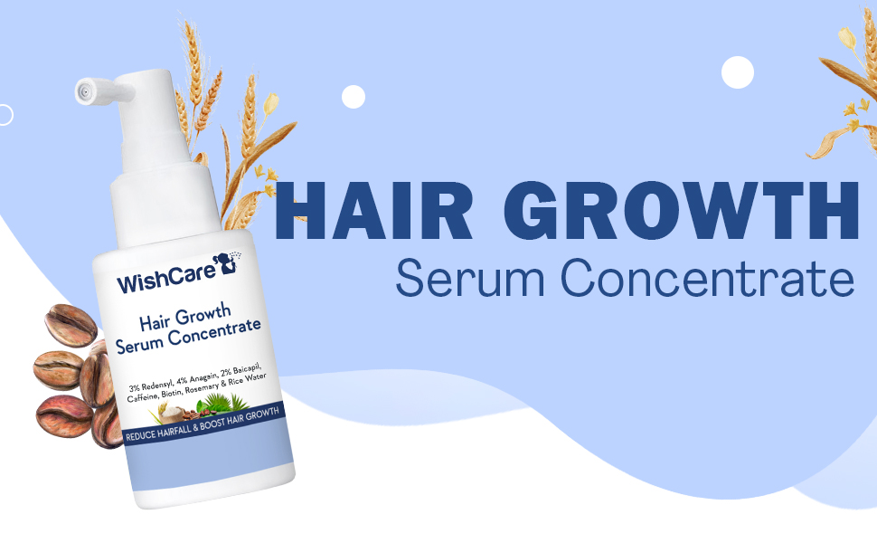 WishCare Hair Growth Serum Concentrate - 3% Redensyl, 4% Anagain, 2% Baicapil, C banner 1