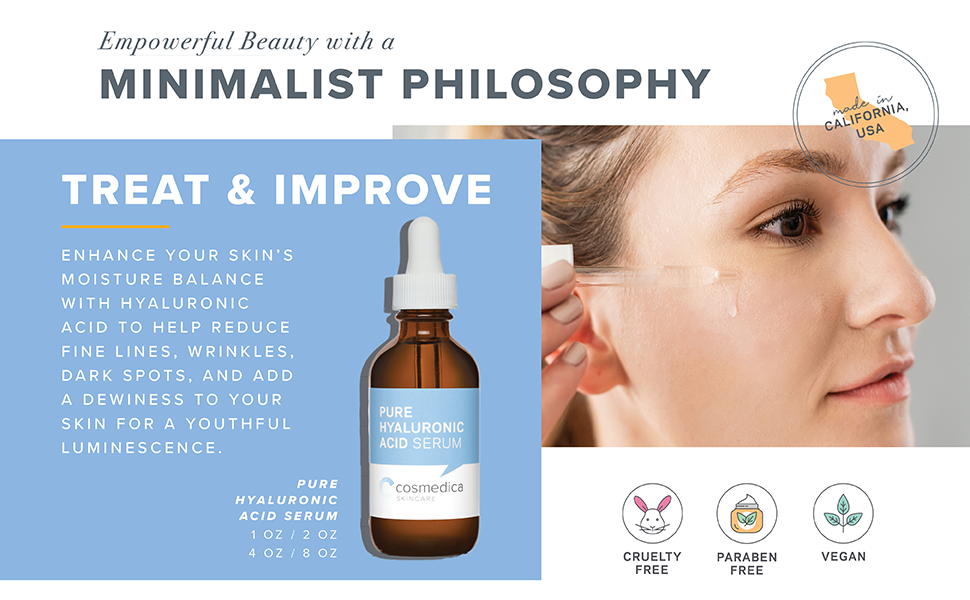 cosmedica Pure Hyaluronic Acid Serum 2oz / 60ml banner 2