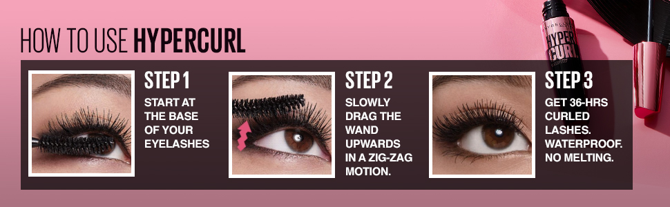 Maybelline New York Hypercurl Mascara Waterproof, Black, 9.2g banner 4