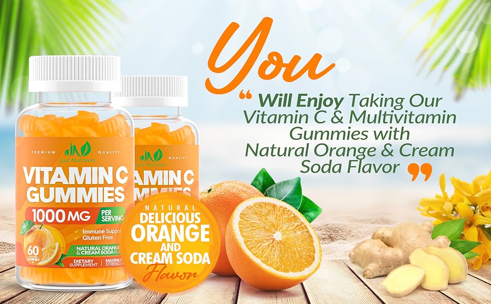 Vitamin C Gummies 1000mg for Adults & Kids – Chewable Multivitamin with Zinc for banner 4