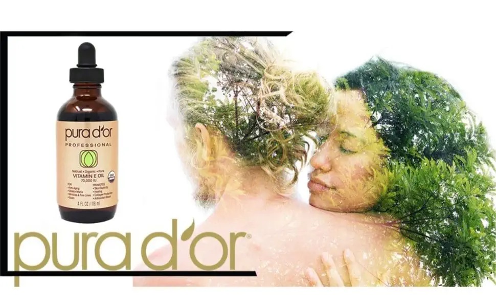 PURA D'OR Organic Vitamin E Oil (4oz) banner 1