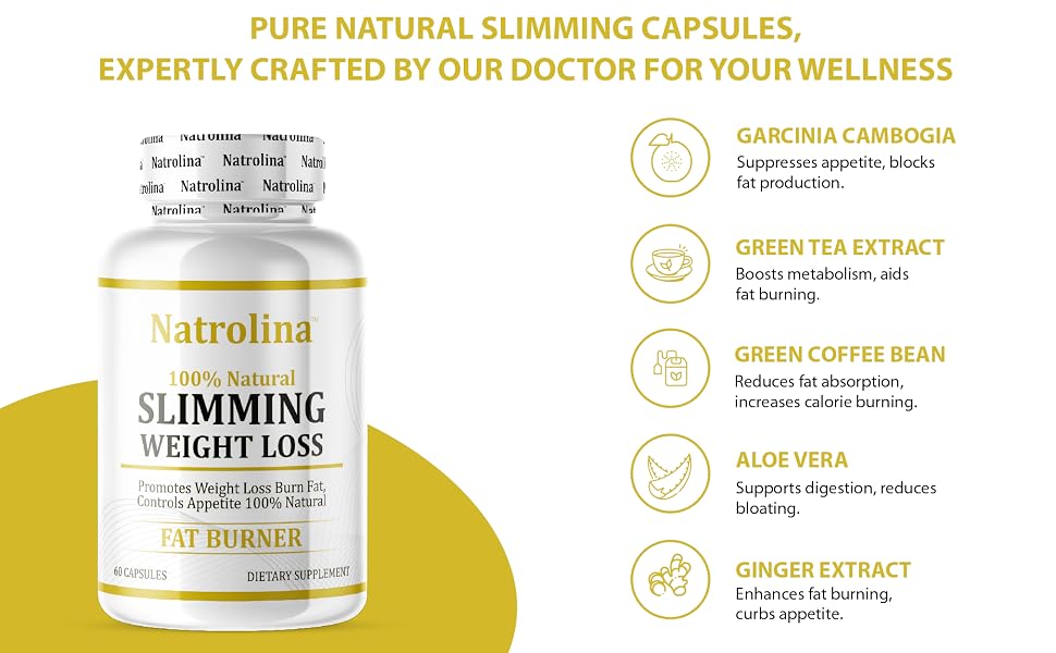 Natrolina 100% Natural Slimming Weight Loss Fat Burner Diet Pills 60 Capsules | banner 3