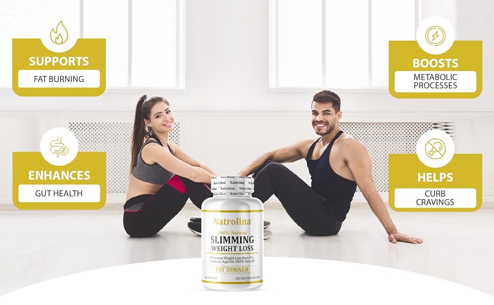 Natrolina 100% Natural Slimming Weight Loss Fat Burner Diet Pills 60 Capsules | banner 2